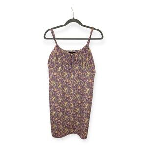 Vero Moda Y2K Floral Crinkle Slip Mini Dress Cottagecore Coquette | Jrs XL / S